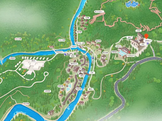 赫山结合景区手绘地图智慧导览和720全景技术，可以让景区更加“动”起来，为游客提供更加身临其境的导览体验。
